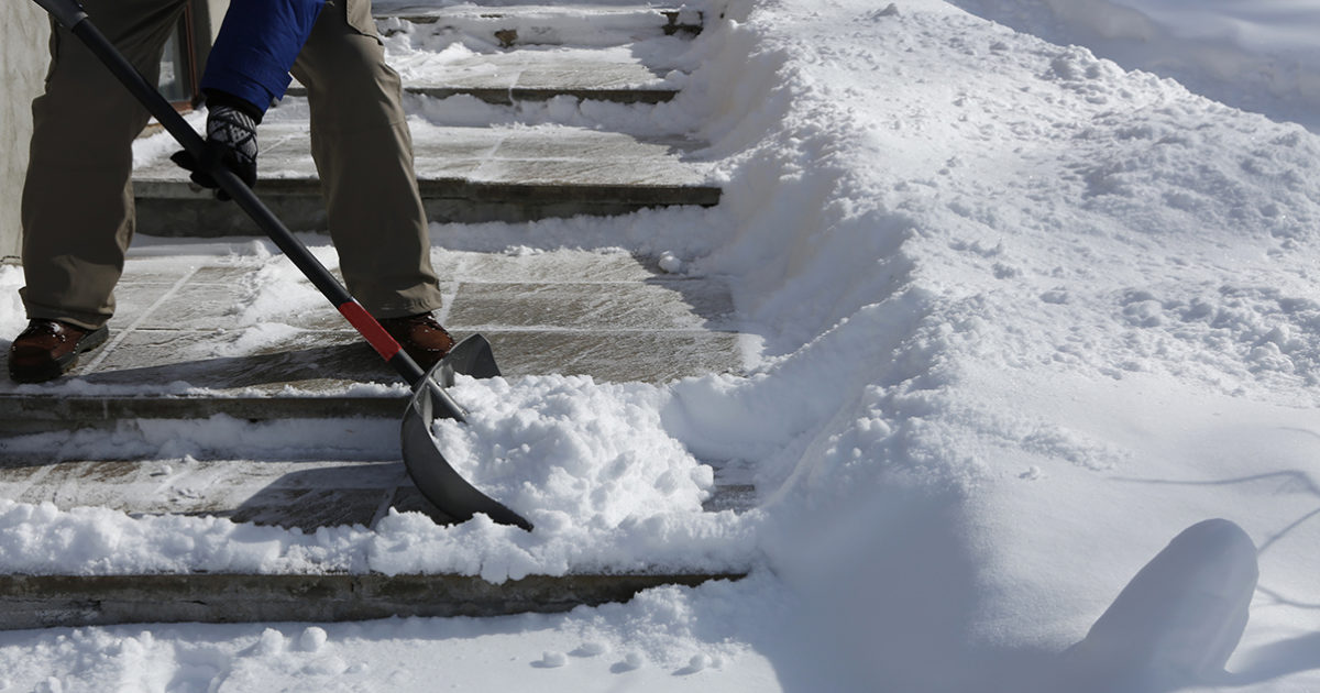 How to shovel snow properly without throwing out your back